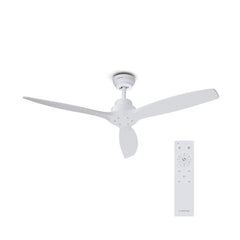 Santa Elena Ventilateur de plafond 52" 9060 m³/h Pales en bois véritable 6 vitesses Télécommande