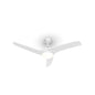 Figo ventilateur de plafond 52" 55 W plafonnier 2x42 W télécommande blanc
