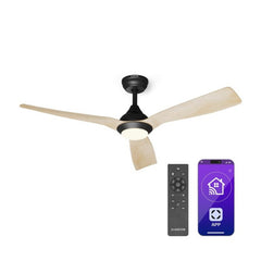 Fiji Flow ventilateur de plafond 2 en 1, 132 cm lampe LED télécommande contrôle par application 2 sens de marche dimmable