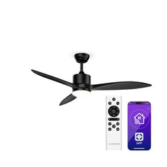 SkyBreeze ventilateur de plafond intelligent avec lumière | 132 cm | 27 W | Silencieux | LED | Bois